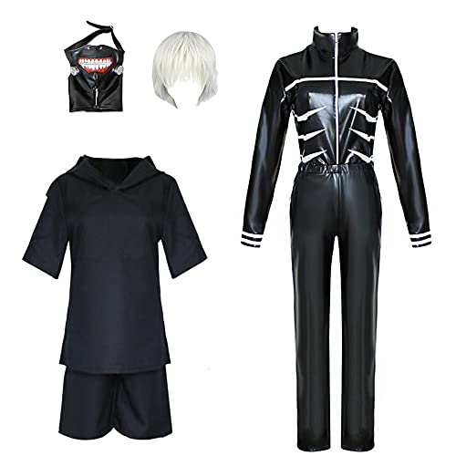 Tokyo Ghoul Cosplay Kaneki, Anime Tokyo Ghoul Ken Kaneki Cosplay Traje Mono Fiesta de Carnaval de Halloween Traje de Cosplay Conjunto Completo para Hombres
