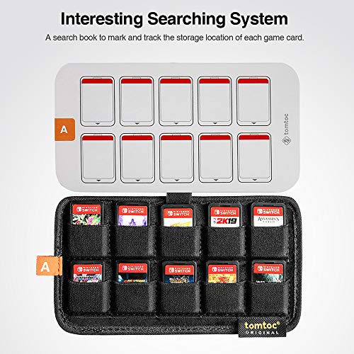 tomtoc Funda para 100 Tarjetas de Juegos de Nintendo Switch, Estuche para Guardar Juegos, Caja Organizadora de Cartuchos para Juegos Físicos y Tarjeta de Memoria de PS Vita, Coleccionista de Juegos