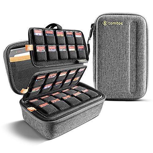 tomtoc Funda para 100 Tarjetas de Juegos de Nintendo Switch, Estuche para Guardar Juegos, Caja Organizadora de Cartuchos para Juegos Físicos y Tarjeta de Memoria de PS Vita, Coleccionista de Juegos