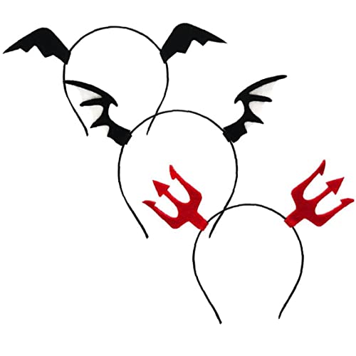 TOSSPER Divertido Halloween Headband Devil Fork Horquilla Fantasma Ghost Mano Alas Hornos Spider Web Headwear Partido Mascarada Accesorios para Cabello