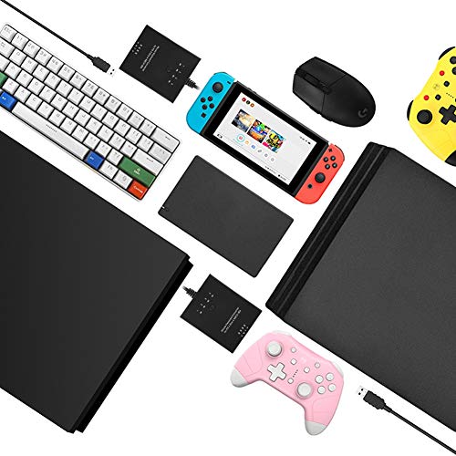 Tosuny Adaptador para Teclado y Mouse Se Adapta a PS4 para PS3 para XBO XONE para conmutador Xbox 360, convertidor de Teclado y Mouse
