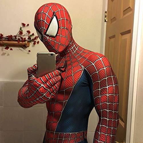 TOYSGAMES Amazing Spiderman Cosplay Niños traje adulto Negro Versátil Tight Body Suit Superhero Movie Theme Party Props Disfraz de máscara de juguetes (Color : Spiderman, Size : Adult S 155-160cm)