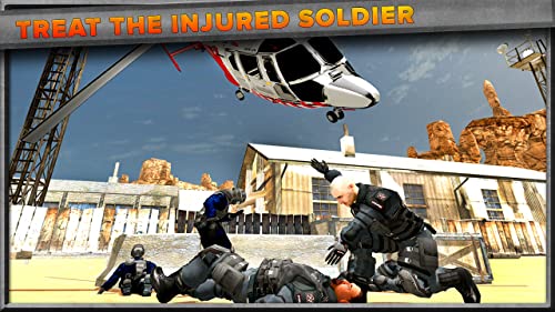 Transport Tycoon de simulación quirúrgica de pacientes militares 3D: Helicóptero del Ejército Air Ambulance Flight Simulator War Game 2018