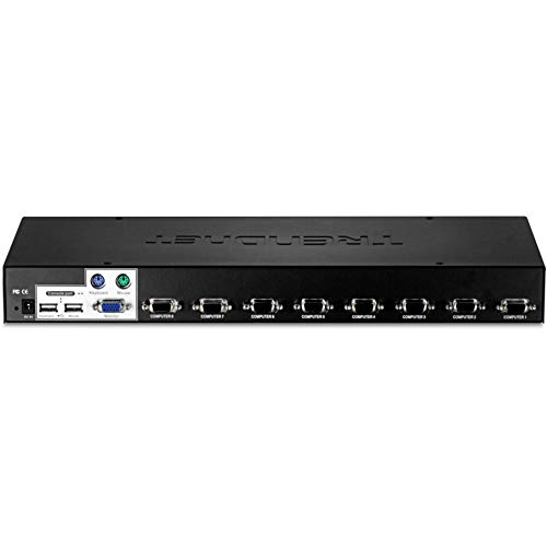 TRENDnet TK-803R - Switch de montaje en bastidor de 8 puertos, KVM
