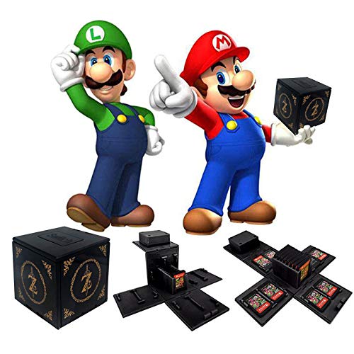 TUSNAKE Estuche para Juegos de Nintendo Switch,Funda para Tarjetas de Juego para Nintendo Switch con 16 Ranuras,Fun Gift for Kids (Zelda/Black)
