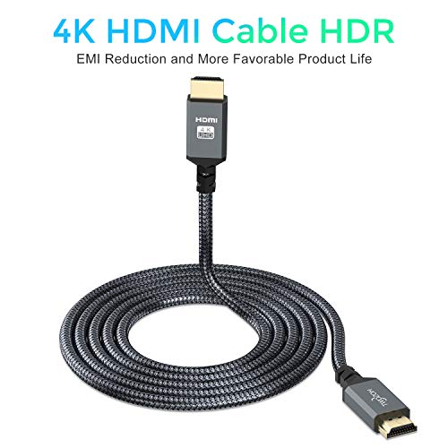 Twozoh Cable HDMI 4K 5M, Cable HDMI 2.0 Trenzado de Nailon de Alta Velocidad 4K@60Hz a 18Gbps Compatible con PS5, PS3, PS4, PC, proyector, 4K UHD TV/HDTV, Xbox