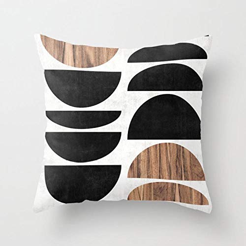 U/N Decorative Pillowcase Wood Background Mable Throw Pillow Case-1