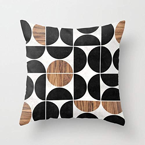 U/N Decorative Pillowcase Wood Background Mable Throw Pillow Case-3
