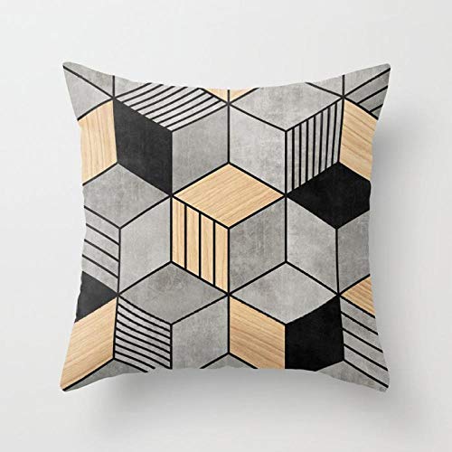 U/N Decorative Pillowcase Wood Background Mable Throw Pillow Case-4