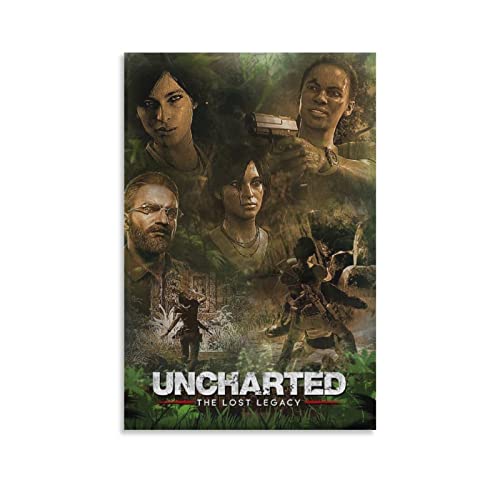 Uncharted The Lost Legacy Game Art Cool Funny Anime Póster de lienzo y arte de pared Impresión moderna de decoración de dormitorio familiar para dormitorio y sala de estar 60 x 90 cm