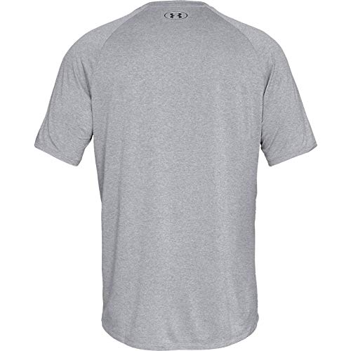 Under Armour Tech 2.0 Shortsleeve, Camiseta Hombre, Gris (Steel Light Heather / Black) , M