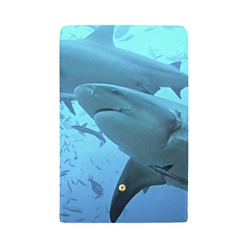 Único Personalizado Toro Tiburón Carcharhinus Leucas Bega Lagoon Mujeres Monedero Largo Monedero Largo Titular de la Tarjeta de Crédito Caso Bolso