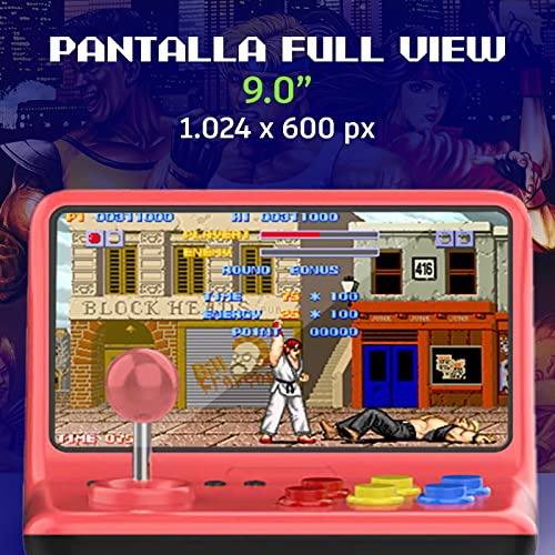 Unicview Powkiddy A12, Retro Consola Maquina recreativa Arcade Video, Joystick Arcade, Versiones Originales Juegos Retro, Juegos 2D y 3D, Mame, Neogeo, PSX, MD, SNES, PCengine