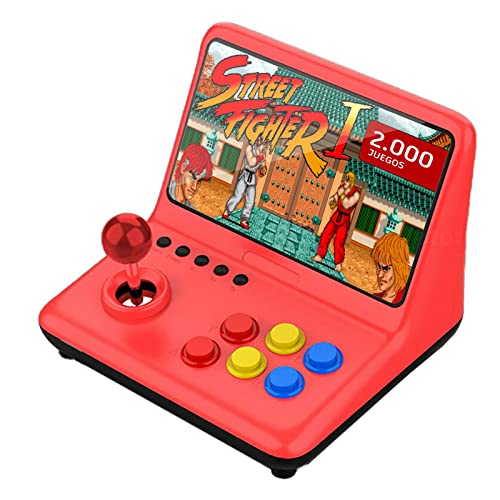 Unicview Powkiddy A12, Retro Consola Maquina recreativa Arcade Video, Joystick Arcade, Versiones Originales Juegos Retro, Juegos 2D y 3D, Mame, Neogeo, PSX, MD, SNES, PCengine