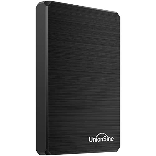 UnionSine Ultra Slim Disco Duro Externo Portátil 2.5" 320GB, USB3.0 SATA HDD Almacenamiento para PC, Mac, MacBook, Chromebook, Xbox, PS4 (Color Negro)