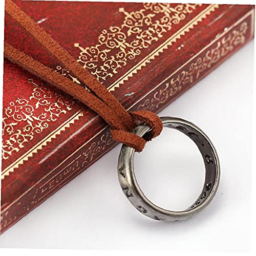 Unisex Uncharted 4 Nathan Drake's Ring Colgante Con Cadena De Cordón De Cuero Ajustable, 13 '' - 18 '' Bigmily Uncharted 4 Nathan Drake's Ring Unisex Colgante Colgante Collar De Cadena Colgante