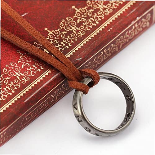 Unisex Uncharted 4 Nathan Drake's Ring colgante con cadena de cordón de cuero ajustable 13 '' - 18 '' bigmily Uncharted 4 Nathan Drake's Ring Unisex Colgante Colgante Colgante Collar