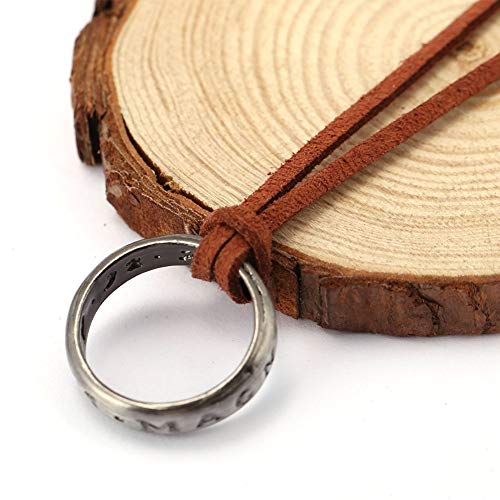 Unisex Uncharted 4 Nathan Drake's Ring Colgante con Cadena De Cordón De Cuero Ajustable 13 '' - 18 '' por Magly Uncharted 4 Nathan Drake's Ring Unisex Colgante Colgante Cadena Collar De Cadena De