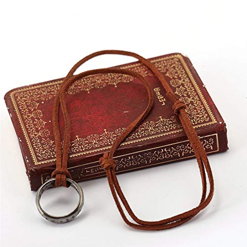 Unisex Uncharted 4 Nathan Drake's Ring Colgante con Cadena De Cordón De Cuero Ajustable 13 '' - 18 '' por Magly Uncharted 4 Nathan Drake's Ring Unisex Colgante Colgante Cadena Collar De Cadena De