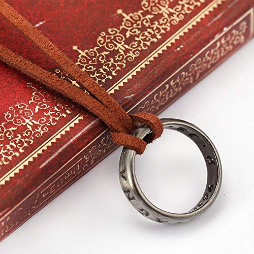 Unisex Uncharted 4 Nathan Drake's Ring Colgante con Cadena De Cordón De Cuero Ajustable 13 '' - 18 '' por Magly Uncharted 4 Nathan Drake's Ring Unisex Colgante Colgante Cadena Collar De Cadena De
