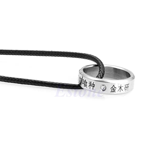 unknows Anillo, Desconocidos Cosplay Anime Tokyo Ghoul Ken Kaneki Juego De Anillos De Titanio De Acero Inoxidable Parejas Compromiso Alianzas De Boda para Fanáticos Cosplay Bisutería