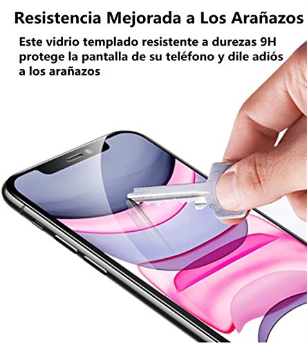 UNO' Protector pantalla 2 Unidades, Protector pantalla cristal templado compatible con iphone 11, Vidrio Templado Ultra Resistent Sin Burbujas, 9H, Antiarañazos, Apto Para Iphone 11 y Iphone XR.