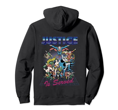 US DC Justice League Retro 80s Servido Sudadera con Capucha