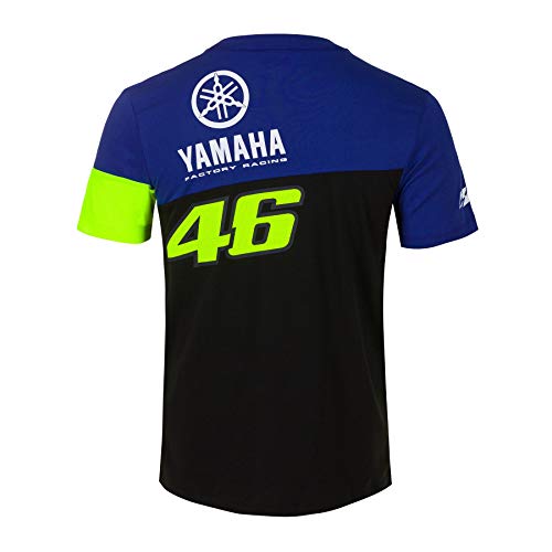 Valentino Rossi VR46 M1 Yamaha T-Shirt Camiseta, Blau, XX-Large 124cm/49in Chest para Hombre