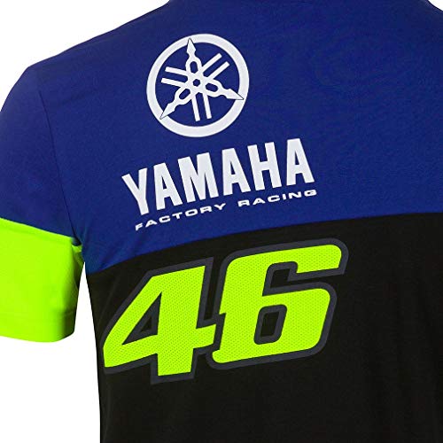 Valentino Rossi VR46 M1 Yamaha T-Shirt Camiseta, Blau, XX-Large 124cm/49in Chest para Hombre