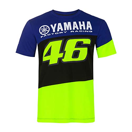 Valentino Rossi VR46 M1 Yamaha T-Shirt Camiseta, Blau, XX-Large 124cm/49in Chest para Hombre