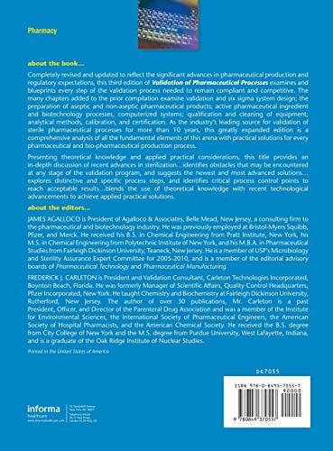 Validation of Pharmaceutical Processes