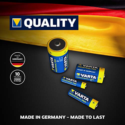 Varta Pila alcalina AAA Micro Industrial, pilas alcalinas LR03 - Paquete 40 unidades, «Made in Germany», embalaje ecológico