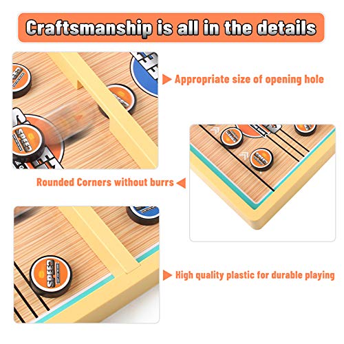 VCOSTORE Juguete de Hockey de Mesa Sling Hockey práctico y portátil Juego de Mesa Padres Niños Juguete Interactivo