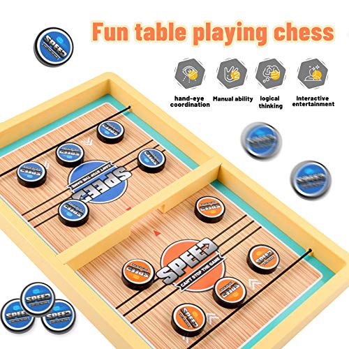 VCOSTORE Juguete de Hockey de Mesa Sling Hockey práctico y portátil Juego de Mesa Padres Niños Juguete Interactivo