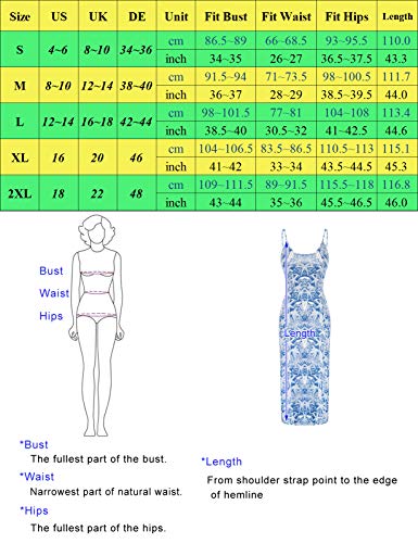 Vestido Estampado Floral Bodycon sin Mangas para Fiesta Midi XXL Rojo(CL110S21-03)