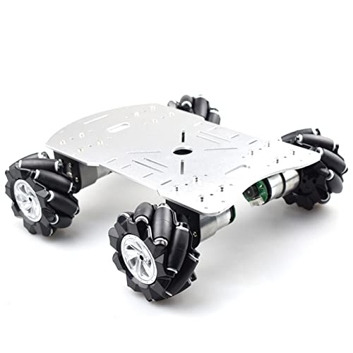 VIKEP Ps2 RC Smart Mecanum Rueda Robot Automóvil Kit Omnidireccional Apto For Arduino Mega2560 con Motor De Codificador 12V Bricolaje Proyecto Madre Juguete (Color : SR Robot Car Kit)