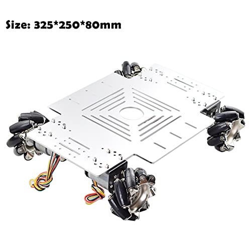 VIKEP Ps2 Resolver RC 25kg Big Cargar 78mm Mecanum Wheel Robot Kit de chasis de automóviles con 4pcs 12V Codificador de Velocidad Ajuste for Arduino Disparo Bricolaje