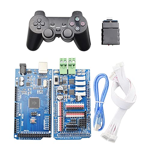 VIKEP Ps2 Resolver RC 25kg Big Cargar 78mm Mecanum Wheel Robot Kit de chasis de automóviles con 4pcs 12V Codificador de Velocidad Ajuste for Arduino Disparo Bricolaje