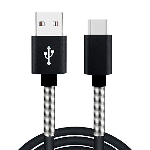 Vimoli contra-ruptura USB C Duradero Cable Carga Rápida y Sincronización 1M Fácil de Usar para Samsung Galaxy Huawei P30 Xiaomi Nintendo Switch Macbook y más (Negro)