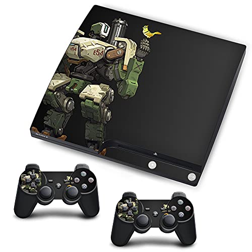VINILOL Vinilo hecho para PlayStation 3 Slim diseño Overwatch pegatina cubierta Overwatch skin para consola y 2 mandos