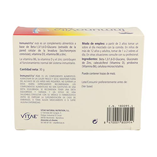 Vitae Inmunovita Kids 30sob Vitae, 30 Unidad
