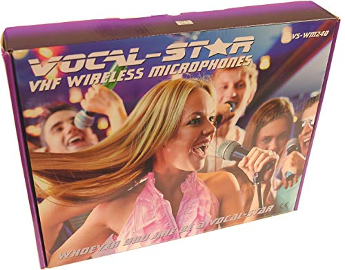 VocalStar WM-240 2 VHF Wireless Microphones Set System With EU Adapter