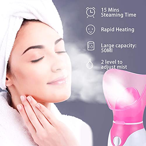 VOUMEY Vapor facial nano iónico cálido para eliminación de puntos , sauna, hogar SPA y limpieza de poros, humidificador facial