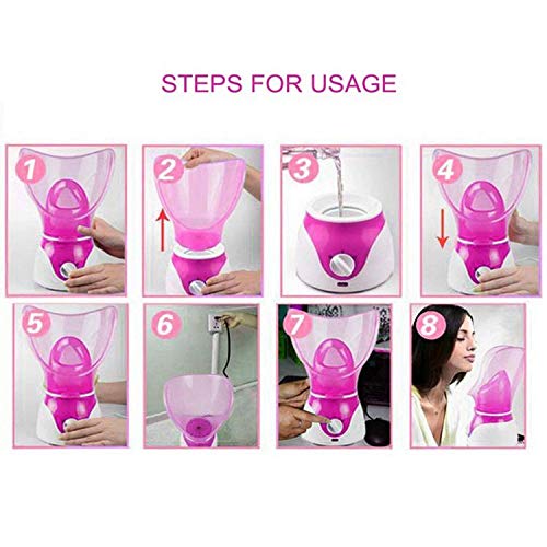 VOUMEY Vapor facial nano iónico cálido para eliminación de puntos , sauna, hogar SPA y limpieza de poros, humidificador facial