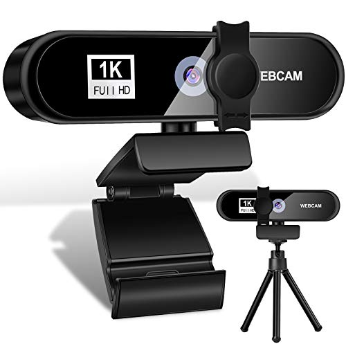 WANFEI Webcam PC 1080P Full HD con Micrófono, PC Webcam Portátil USB 2.0, Streaming Web Cámara Reducción de Ruido para Mac Windows, Videollamadas, Grabación, Conferencias,Skype FaceTime Youtube