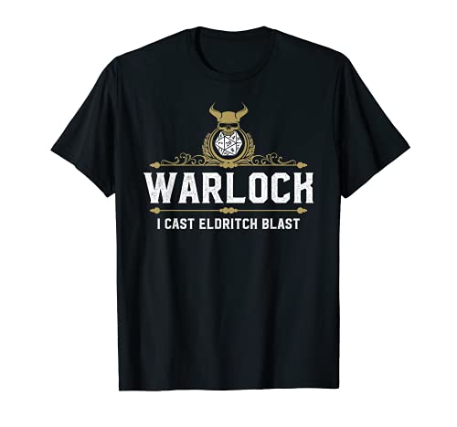 Warlock Eldritch Blast D20 Divertido juego de rol de mesa Camiseta
