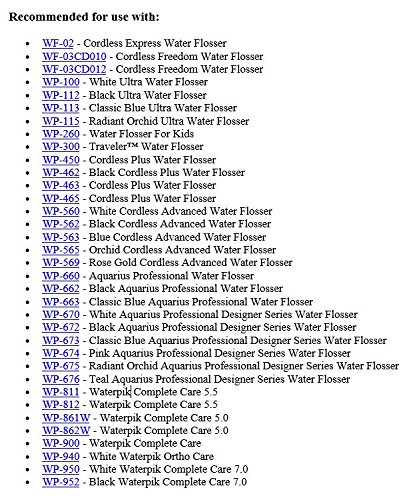 Waterpik Boquilla para Buscador de Placa, Boquilla de Repuesto para Limpiar Implantes, Coronas y Puentes; compatible con Irrigadores WP-450 o WP-100, Pack de 2 (PS-100E)