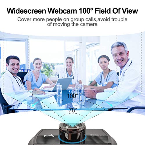 Webcam 1080P Full HD Webcam Streaming PC Cámara Web Videollamadas y Pantalla con Micrófonos Estéreo y Audio para Windows y Mac Compatible con Xbox One