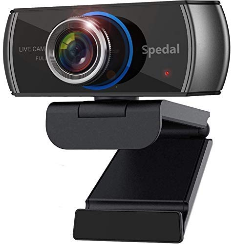 Webcam 1080P Full HD Webcam Streaming PC Cámara Web Videollamadas y Pantalla con Micrófonos Estéreo y Audio para Windows y Mac Compatible con Xbox One