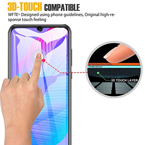 WFTE [2-Pack] Protector de Pantalla para Huawei P Smart S/P Smart 2020,9H Dureza,Huellas Dactilares Libre,Sin Burbujas,Cristal Templado Huawei P Smart 2020
